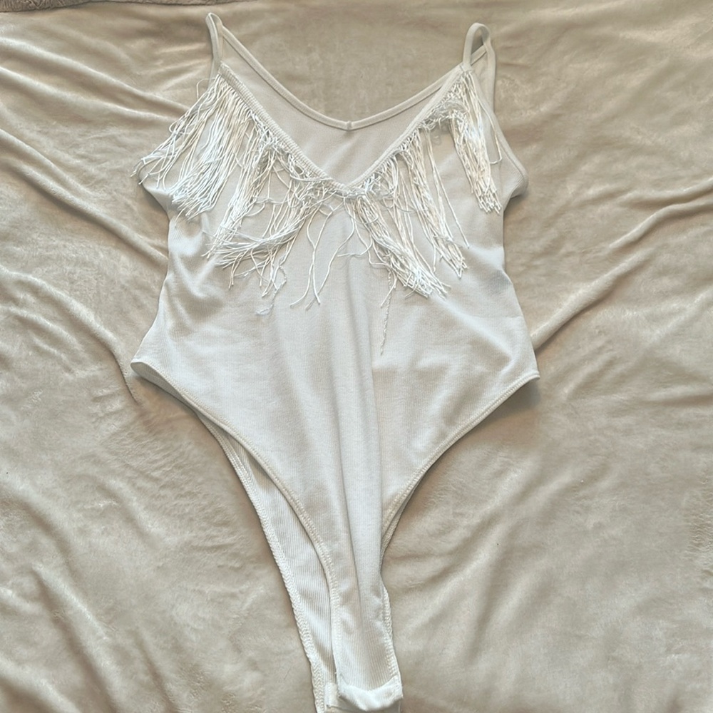 WHITE XL SHEIN BODYSUIT